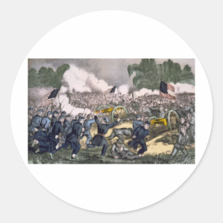 The battle of Gettysburg, Pa. July 3d. 1863 Classic Round Sticker