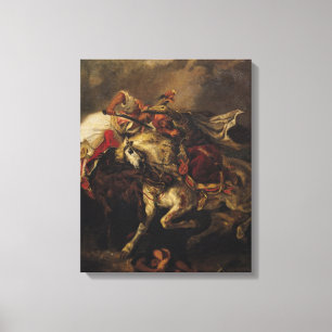 The Battle of Giaour and Hassan Canvas Print