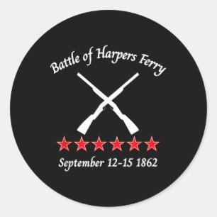 The Battle Of Harpers Ferry Civil Battles War Reen Classic Round Sticker