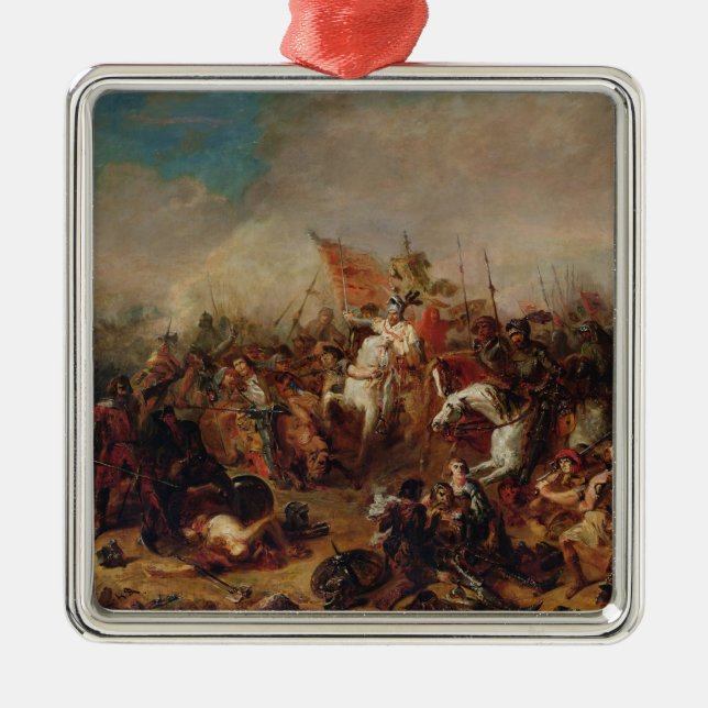 The Battle of Hastings in 1066 Metal Tree Decoration (Front)