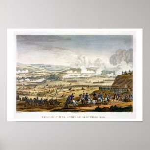 The Battle of Jena, 14 October 1806, engraved by E Poster