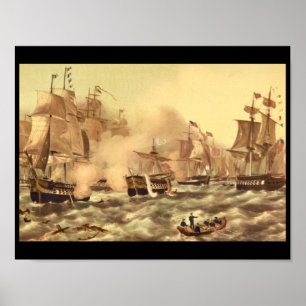 The Battle of Lake Erie, Commodore_Engravings Poster