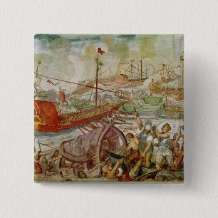 The Battle of Lepanto, October 1571, 1600 15 Cm Square Badge