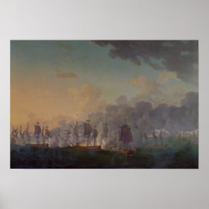 The Battle of Louisbourg on the 21st July 1781 Poster