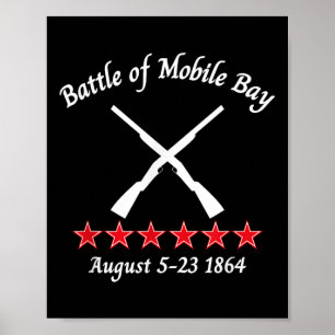 The Battle Of Mobile Bay Alabama 1864 Civil Battle Poster