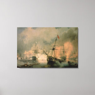 The Battle of Navarino, 20th October 1827, 1846 Canvas Print