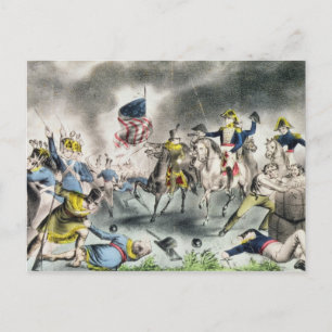 The Battle of New Orleans, pub.Nathaniel Currier Postcard