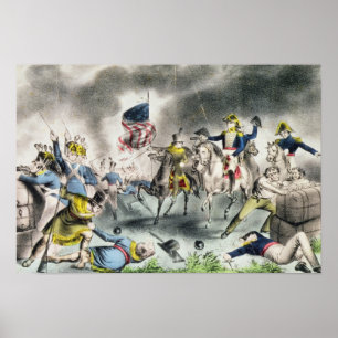 The Battle of New Orleans, pub.Nathaniel Currier Poster