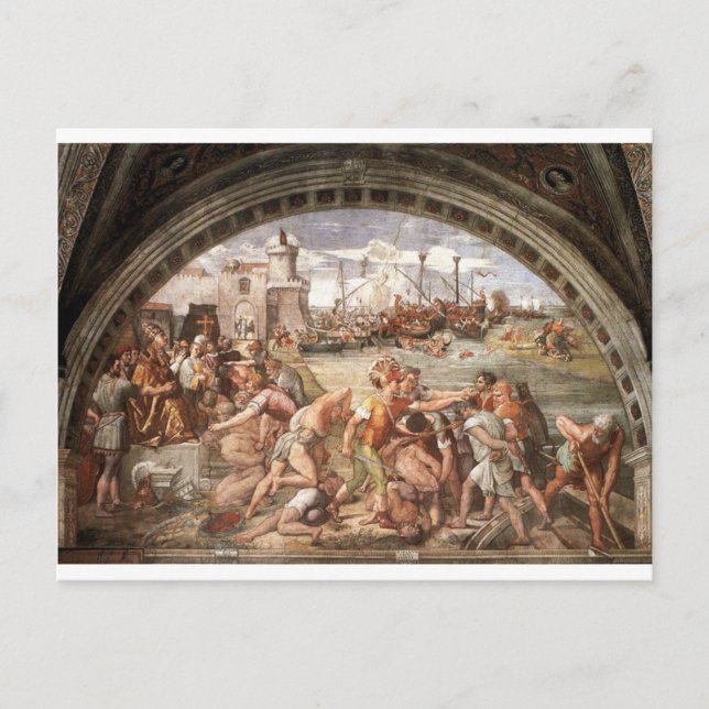 The Battle of Ostia by Raphael Postcard (Front)