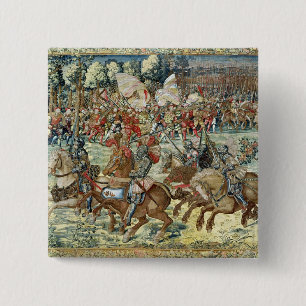 The Battle of Pavia. The Advance of Charles V 15 Cm Square Badge