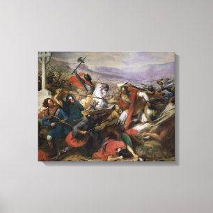 The Battle of Poitiers, won by Charles Martel Canvas Print