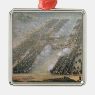 The Battle of Poltava, 1750 Metal Tree Decoration