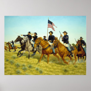 The Battle of Prairie Dog Creek by Ralph Heinz Poster