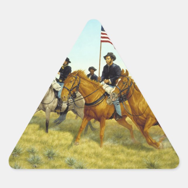 The Battle of Prairie Dog Creek by Ralph Heinz Triangle Sticker (Front)
