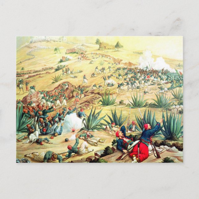 The Battle of Puebla, 5 May 1862 Postcard (Front)