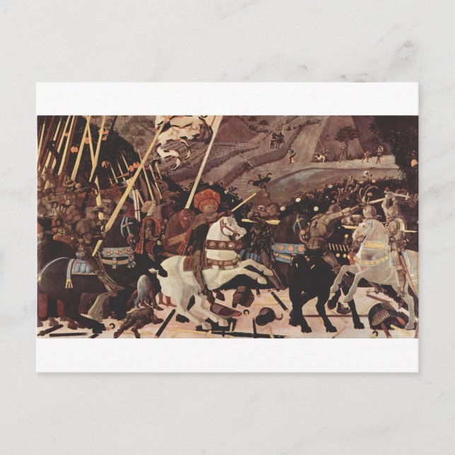 The Battle of San Romano by Paolo Uccello Postcard (Front)