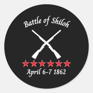 The Battle Of Shiloh Tennessee 1862 Civil Battles Classic Round Sticker