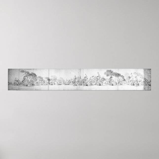 The Battle of Solebay, 28th May 1672 Poster (Front)