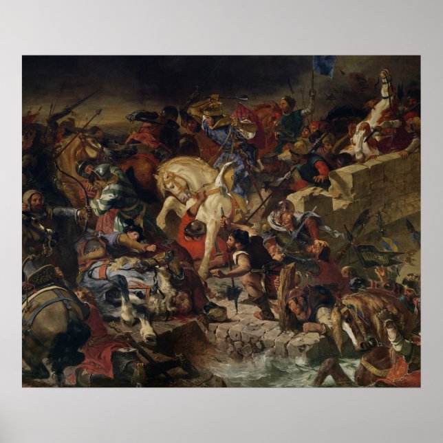 The Battle of Taillebourg, 21st July 1242, 1837 Poster (Front)