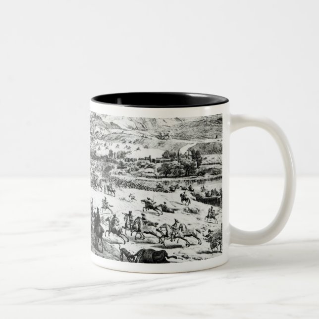 The Battle of the Boyne, c.1690 Two-Tone Coffee Mug (Right)