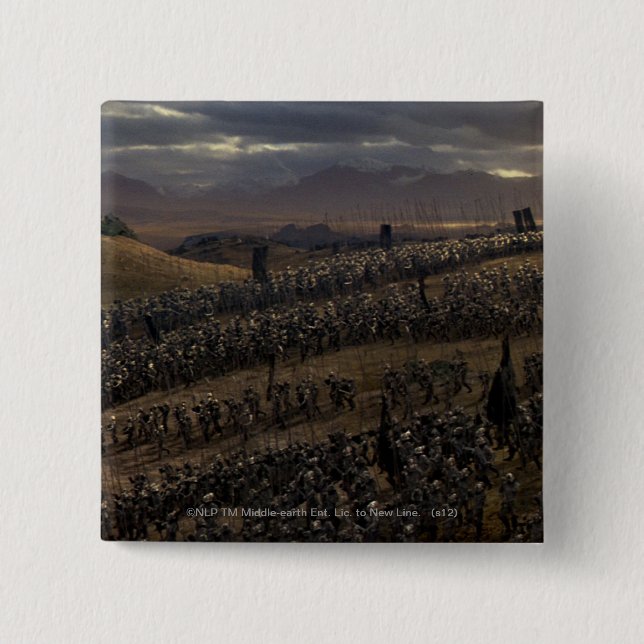 The Battle of the Pelennor Fields 15 Cm Square Badge (Front)