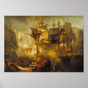The Battle of Trafalgar 1806 J. M. William Turner Poster