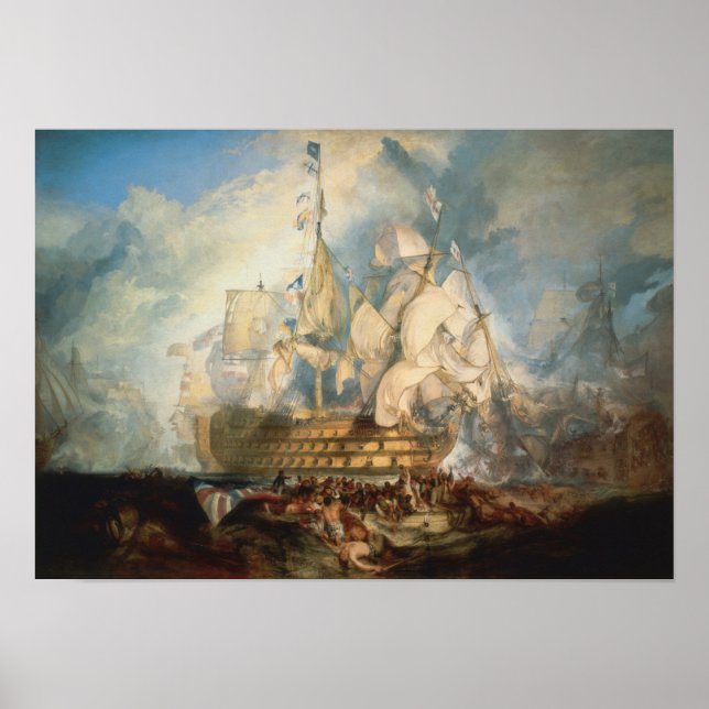 The Battle of Trafalgar 1822 William Turner Poster (Front)