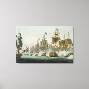 The Battle of Trafalgar, 21st October 1805, engrav Canvas Print