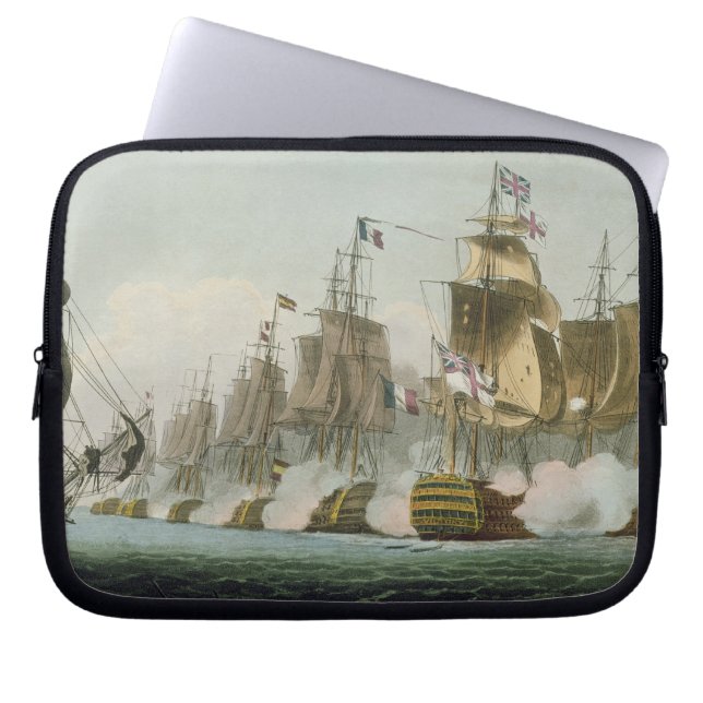 The Battle of Trafalgar, 21st October 1805, engrav Laptop Sleeve (Front)