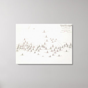 The Battle of Trafalgar, 21st October 1805, Positi Canvas Print