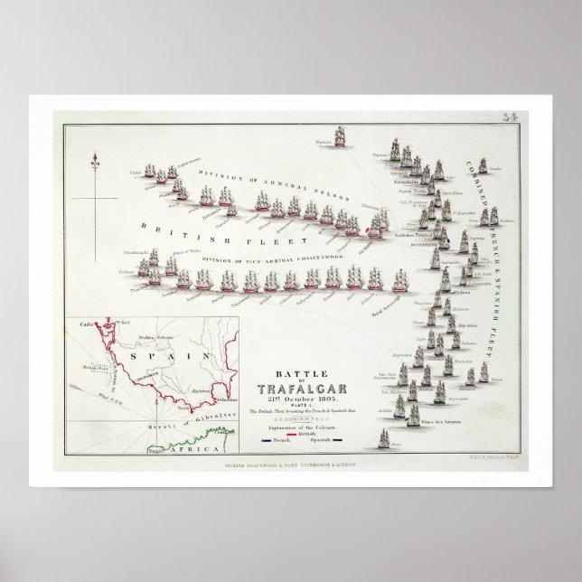 The Battle of Trafalgar, 21st October 1805, The Br Poster (Front)