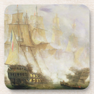 The Battle of Trafalgar, c.1841 (oil on canvas) Coaster