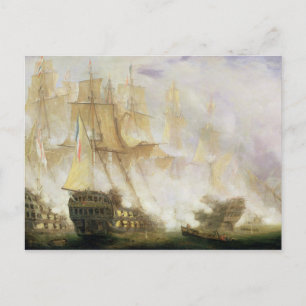 The Battle of Trafalgar, c.1841 (oil on canvas) Postcard