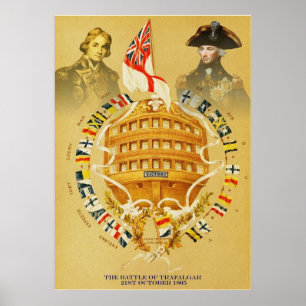 The Battle Of Trafalgar ~ Vintage Fine Art Collage Poster