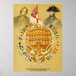 The Battle Of Trafalgar ~ Vintage Fine Art Collage Poster