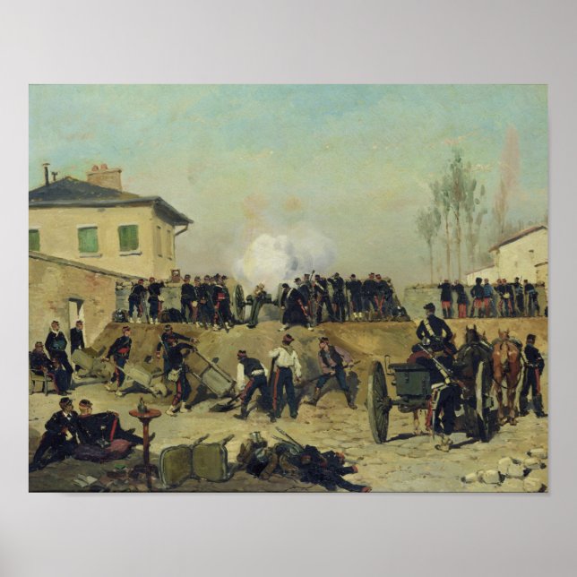 The Battle of Villejuif, Siege of Paris, 1870 Poster (Front)