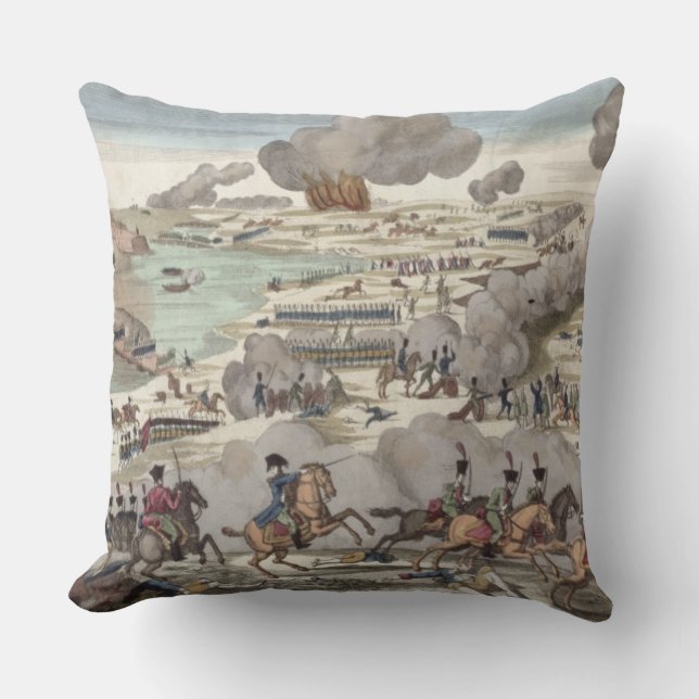 The Battle of Wagram, 6th July 1809 (engraving) Cushion (Front)
