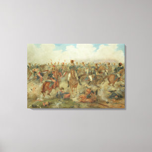 The Battle of Waterloo, June 18th 1815 (w/c on pap Canvas Print