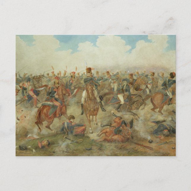 The Battle of Waterloo, June 18th 1815 (w/c on pap Postcard (Front)