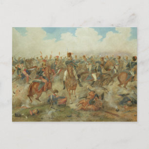 The Battle of Waterloo, June 18th 1815 (w/c on pap Postcard