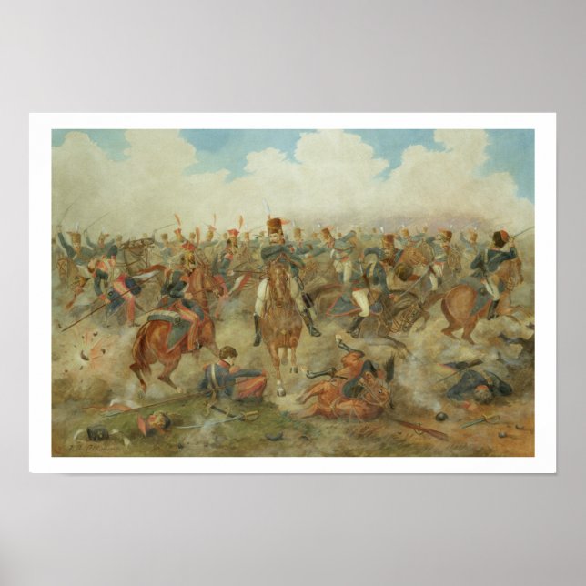 The Battle of Waterloo, June 18th 1815 (w/c on pap Poster (Front)