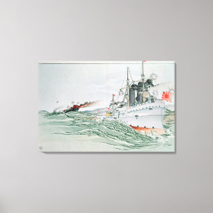 The Battle of Yalu, 17th September 1894 Canvas Print