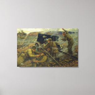 The Battle of Yelnya near Moscow in 1941 Canvas Print