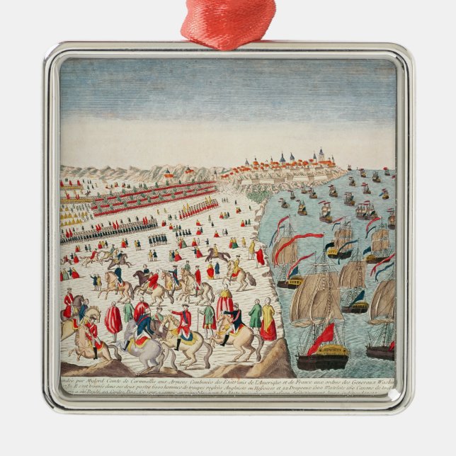 The Battle of Yorktown, 19th October 1781 Metal Tree Decoration (Front)