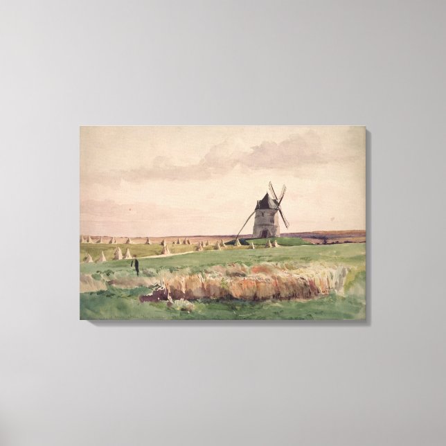 The Battlefield of Crecy, 26 August, 1346 Canvas Print (Front)