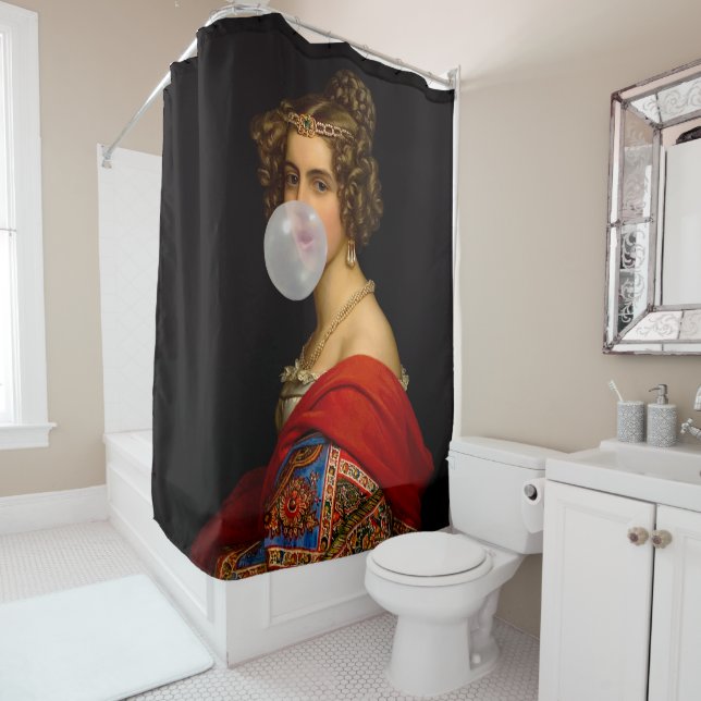 The Bavarian Beauty and the Bubble Gum	 Shower Curtain (In Situ)
