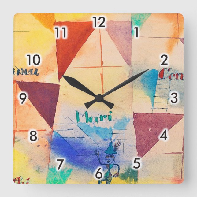 The Bavarian Don Giovanni, Klee Square Wall Clock (Front)