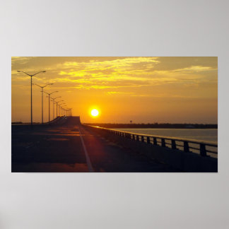 The Bay Bridge at Sunset Poster