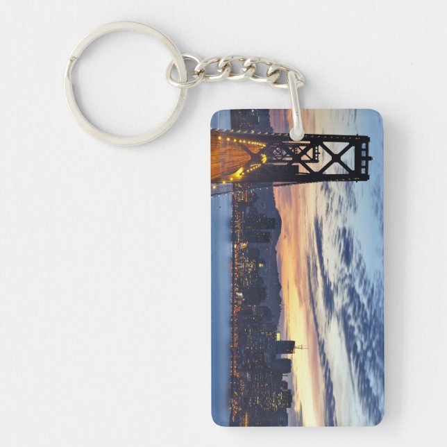 The Bay Bridge from Treasure Island Key Ring (Front)