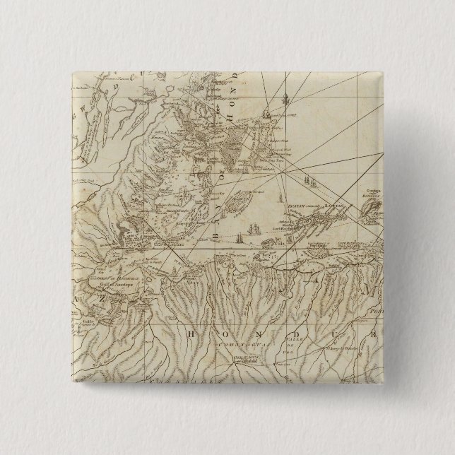 The Bay of Honduras 15 Cm Square Badge (Front)